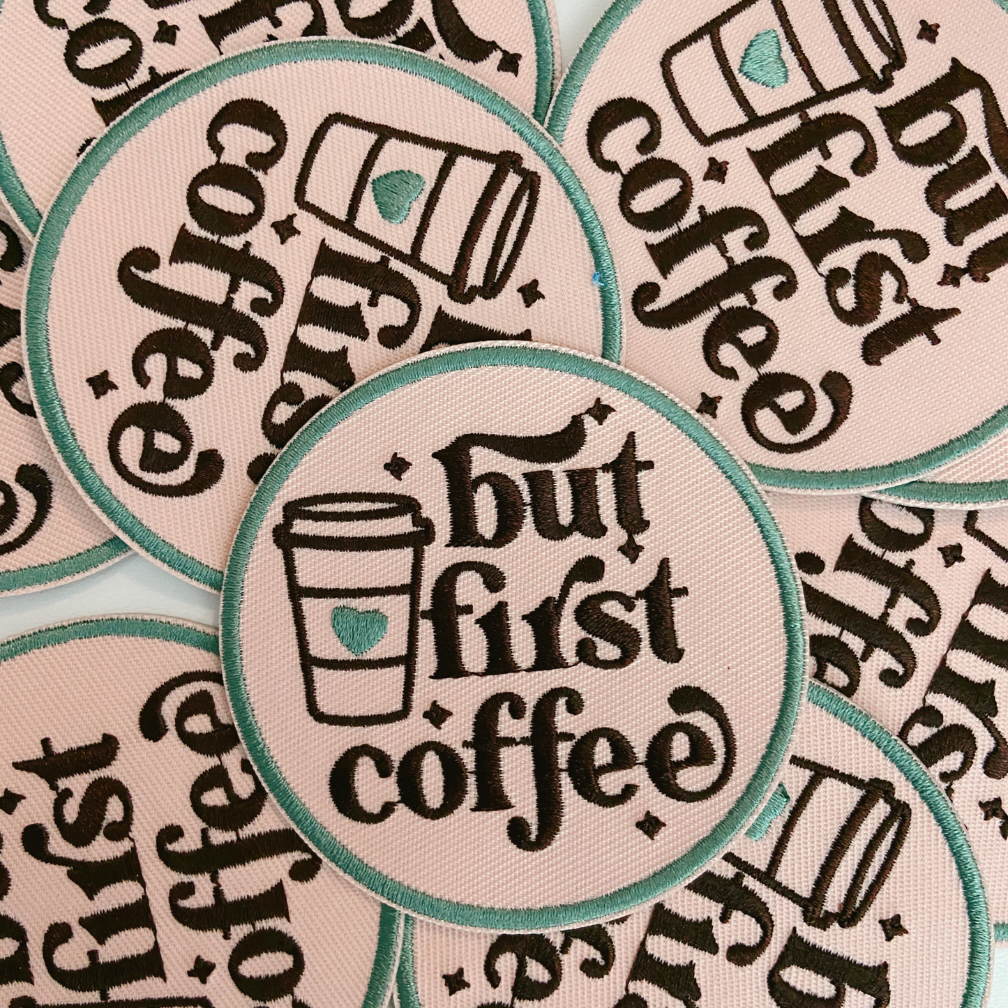 3" But First Coffee - Embroidered Hat Patch