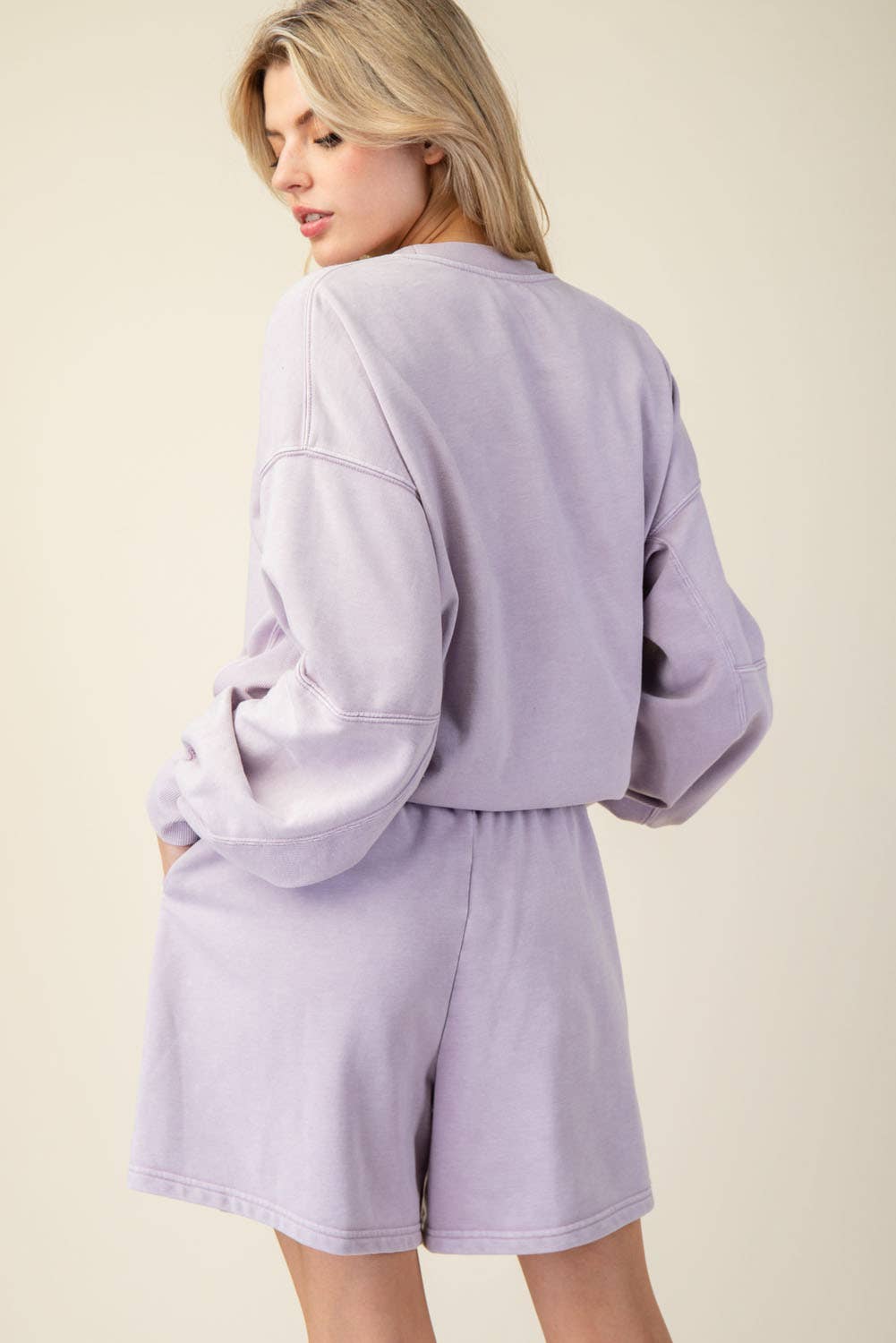 MINERAL WASHED FRENCH TERRY SHORT SET
