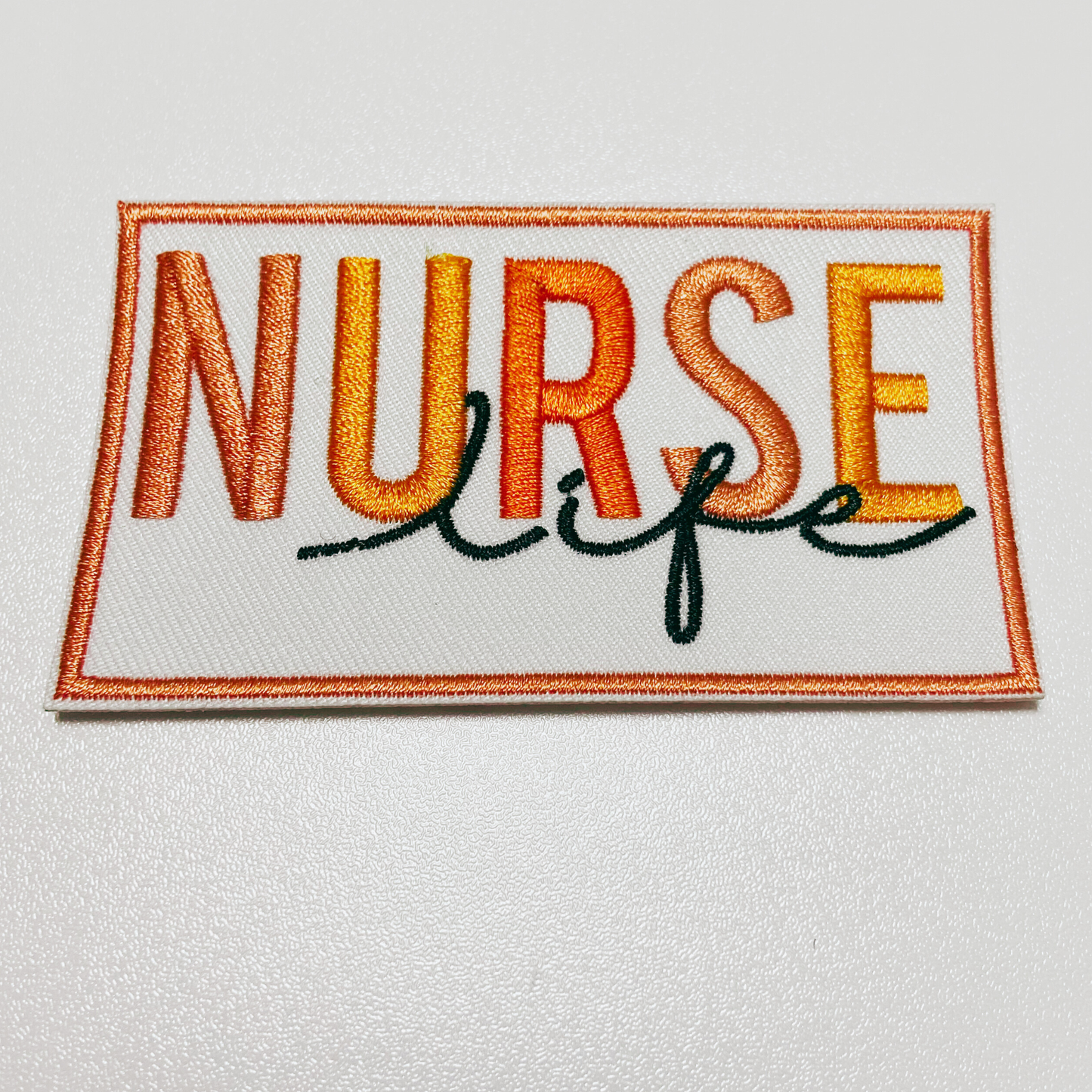 3" NURSE life - Embroidered Hat Patch