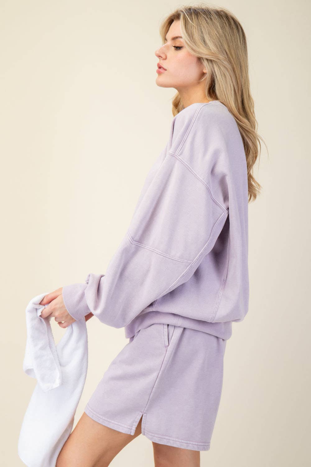 MINERAL WASHED FRENCH TERRY SHORT SET