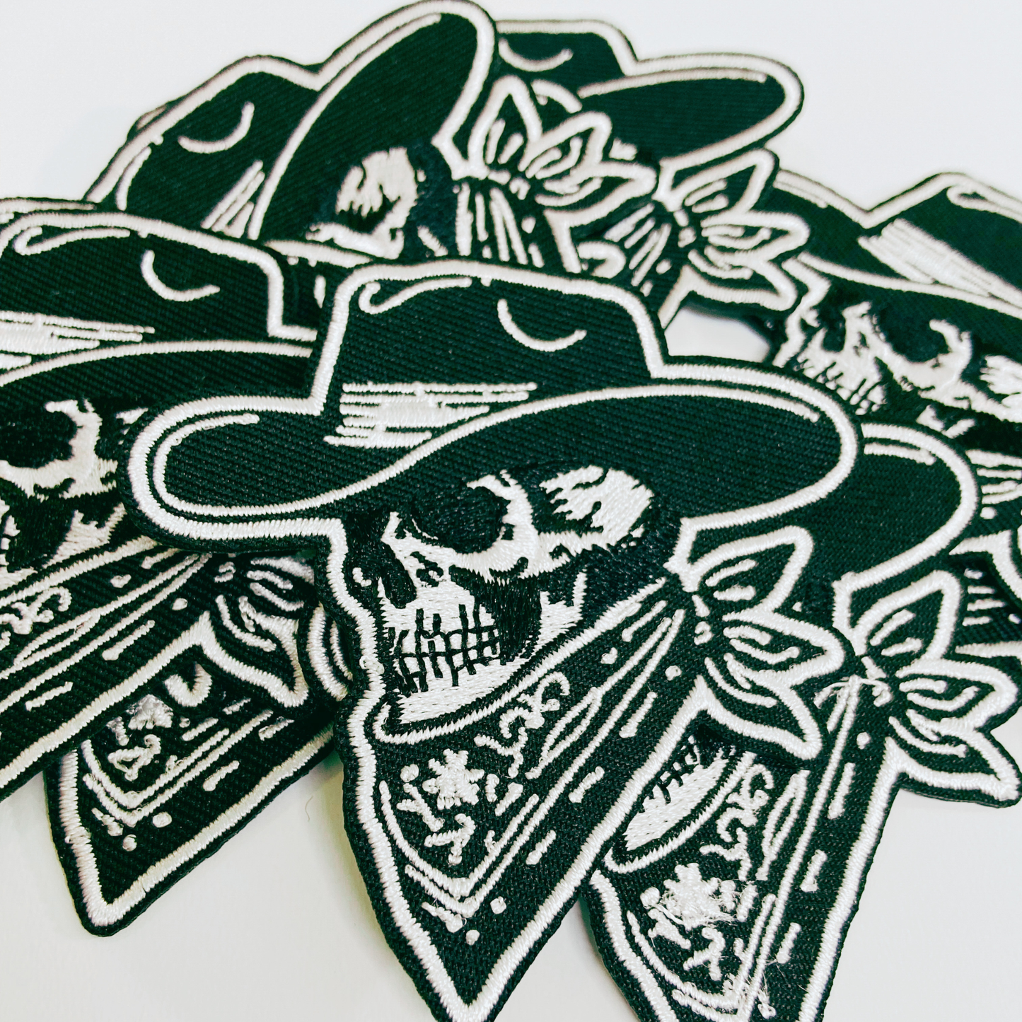 2.5" Cowboy Skelly - Embroidered Hat Patch