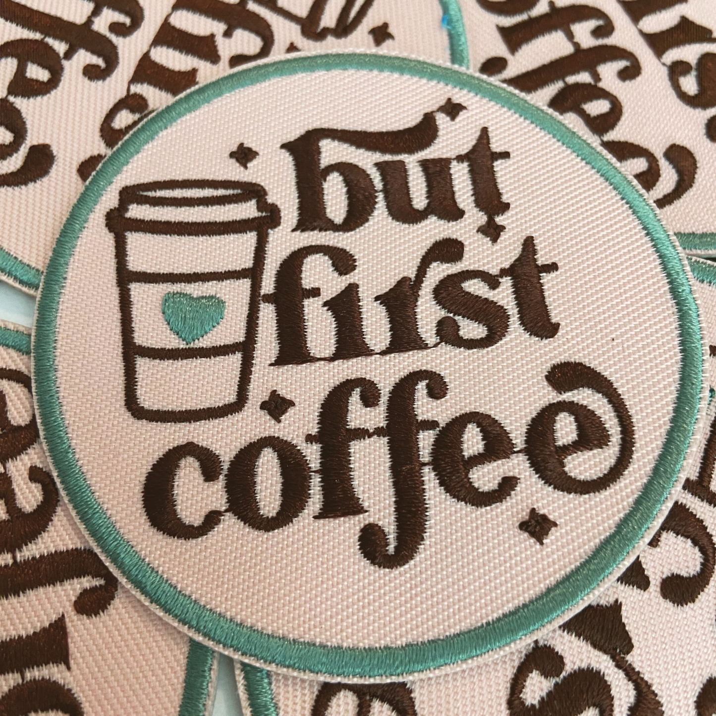 3" But First Coffee - Embroidered Hat Patch
