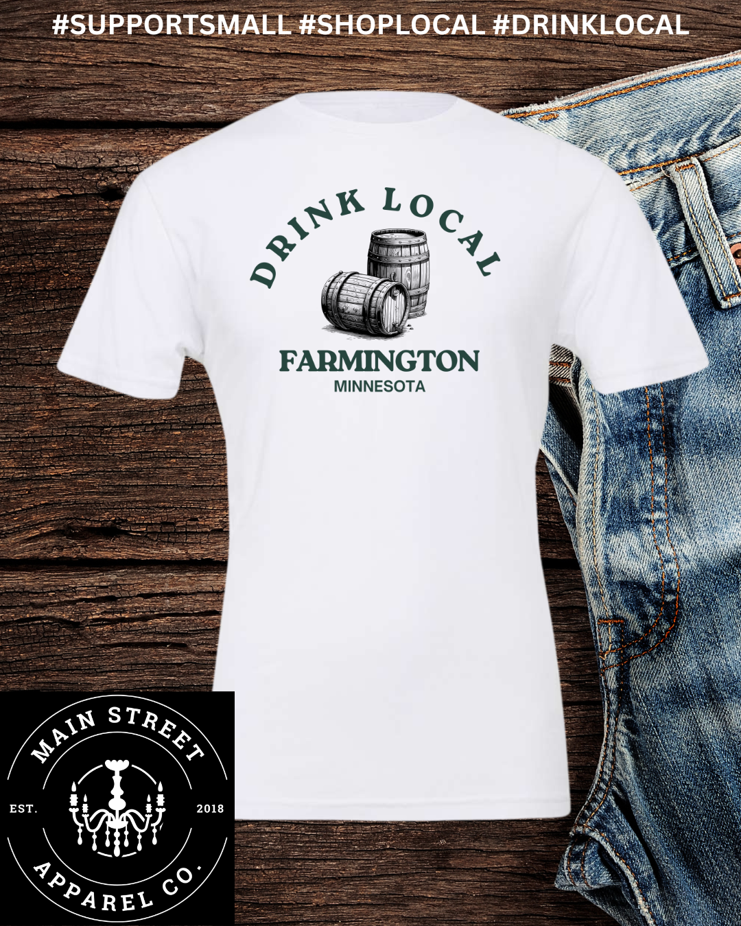 Custom City Drink Local Unisex Graphic Tee