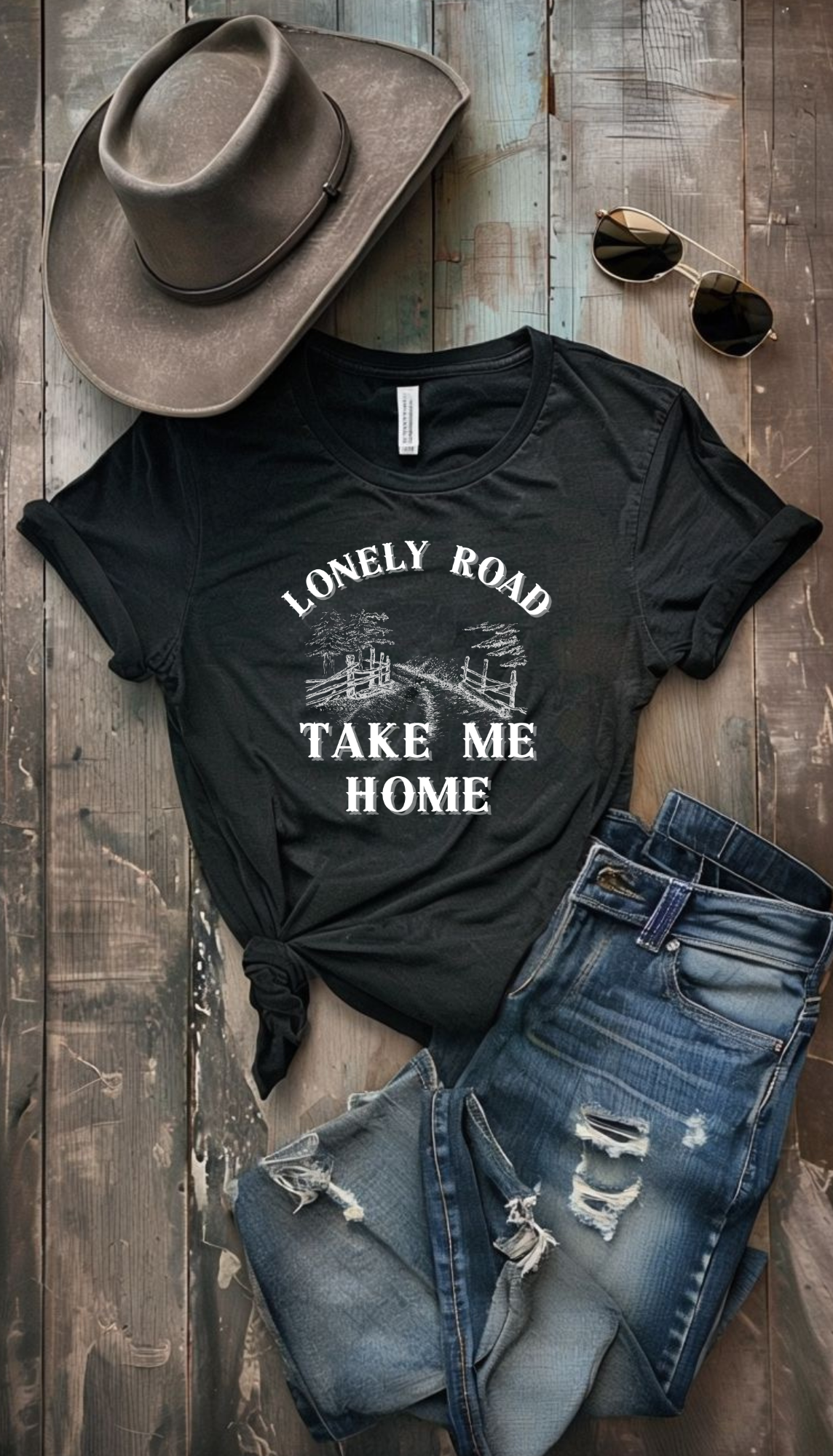 Lonely Road Take Me Home Graphic Tee