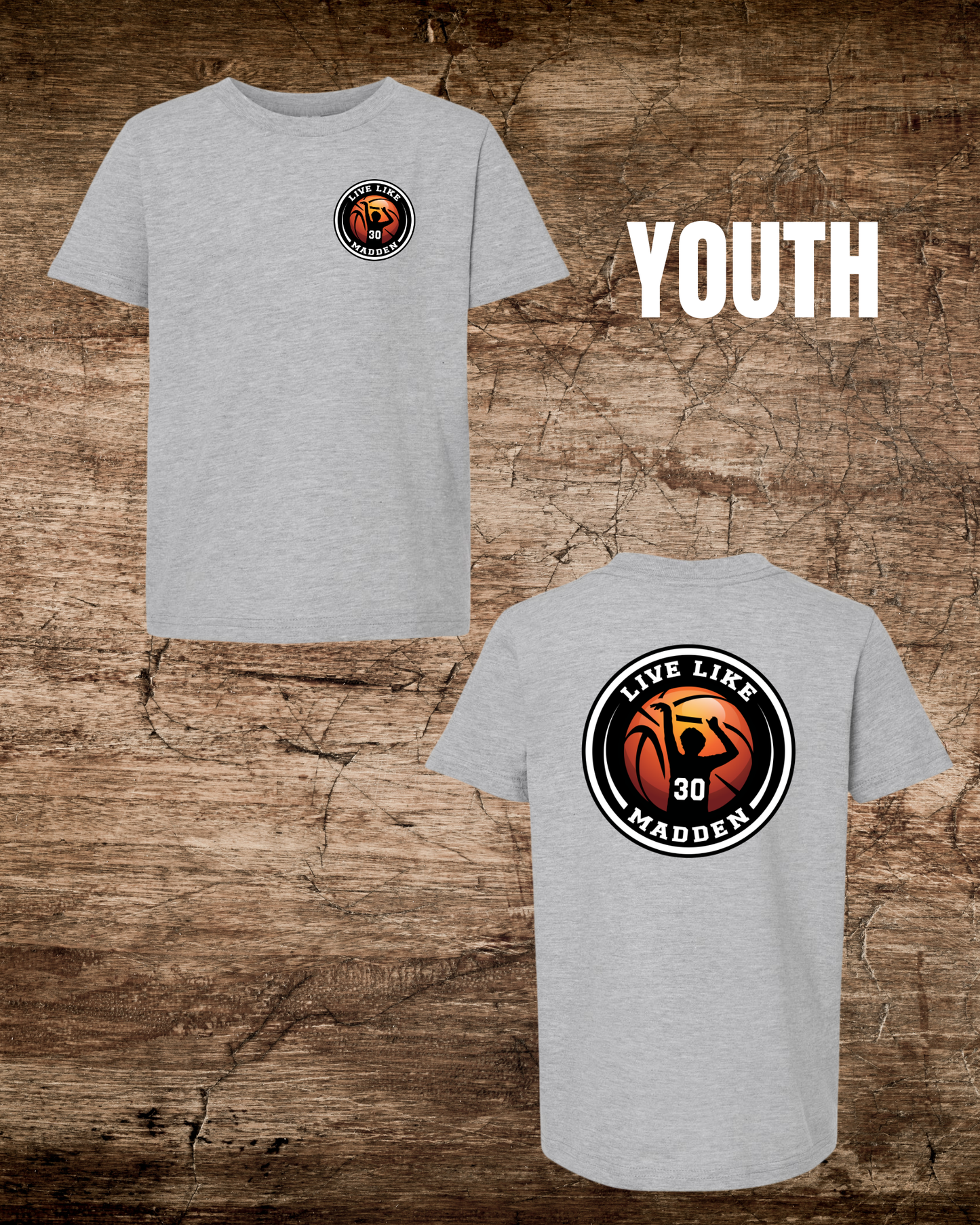 Madden Foundation Live Like Madden YOUTH 2-Sided Tee