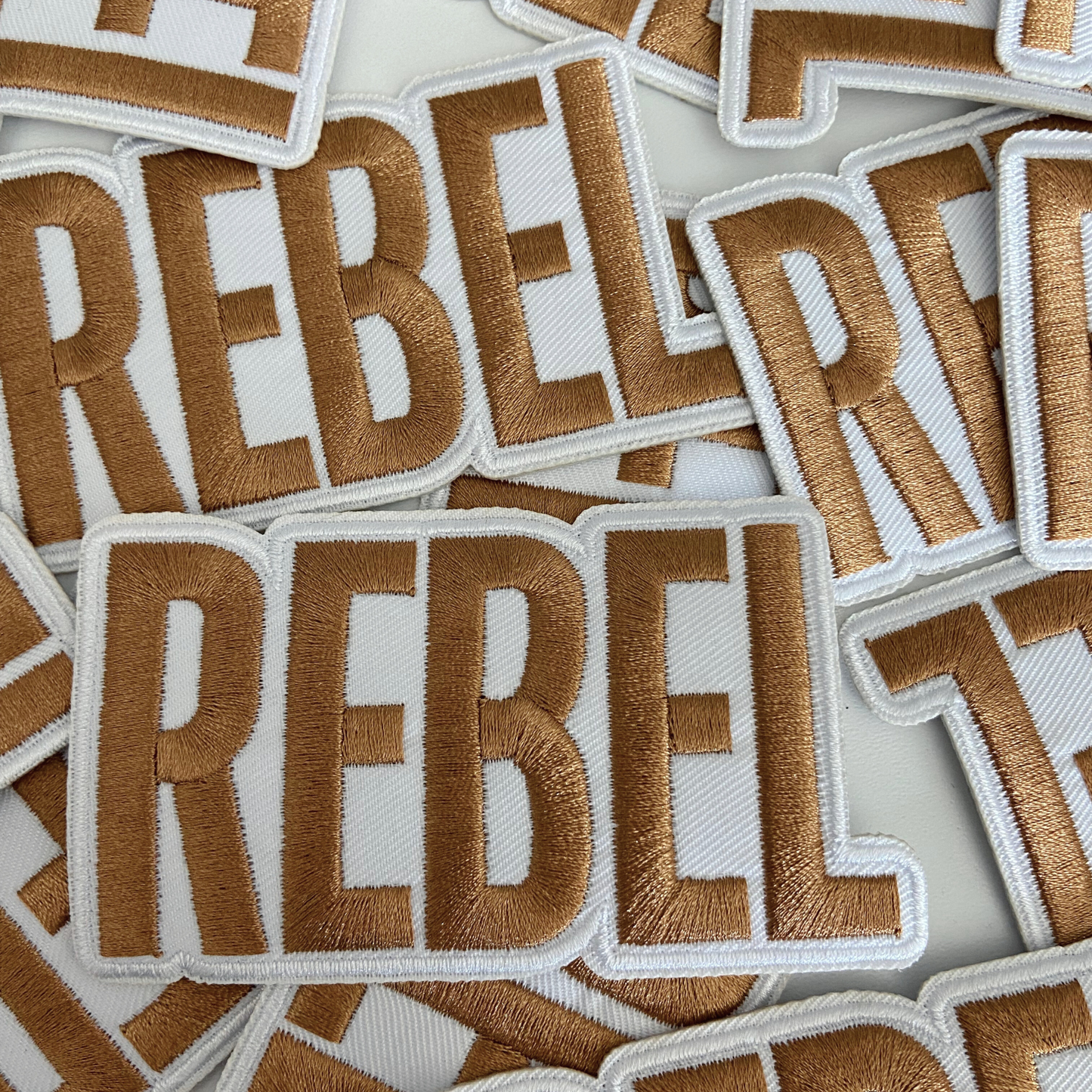 4" REBEL - Embroidered Hat Patch