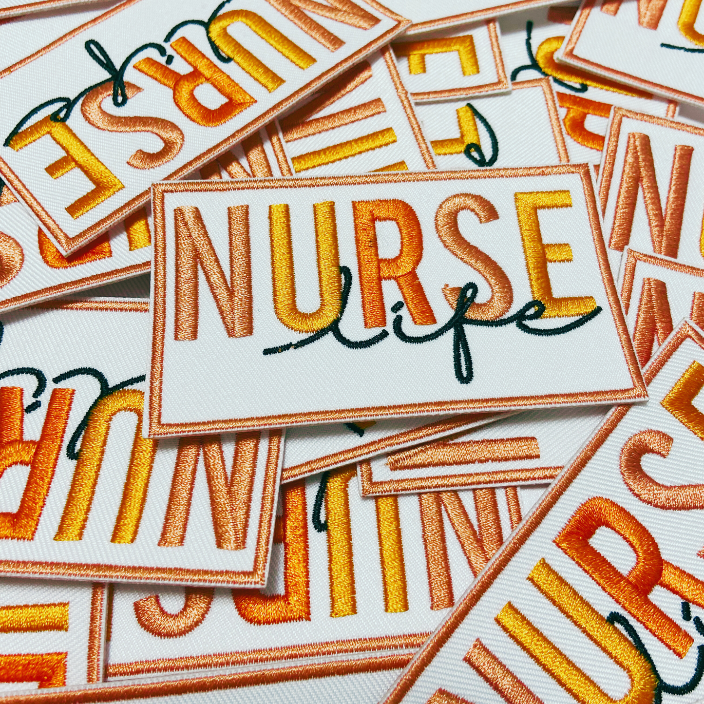 3" NURSE life - Embroidered Hat Patch