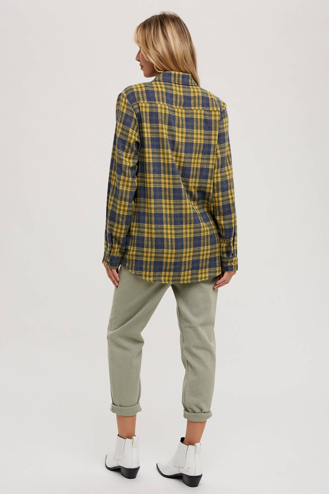FLANNEL BUTTON DOWN SHIRT TOP