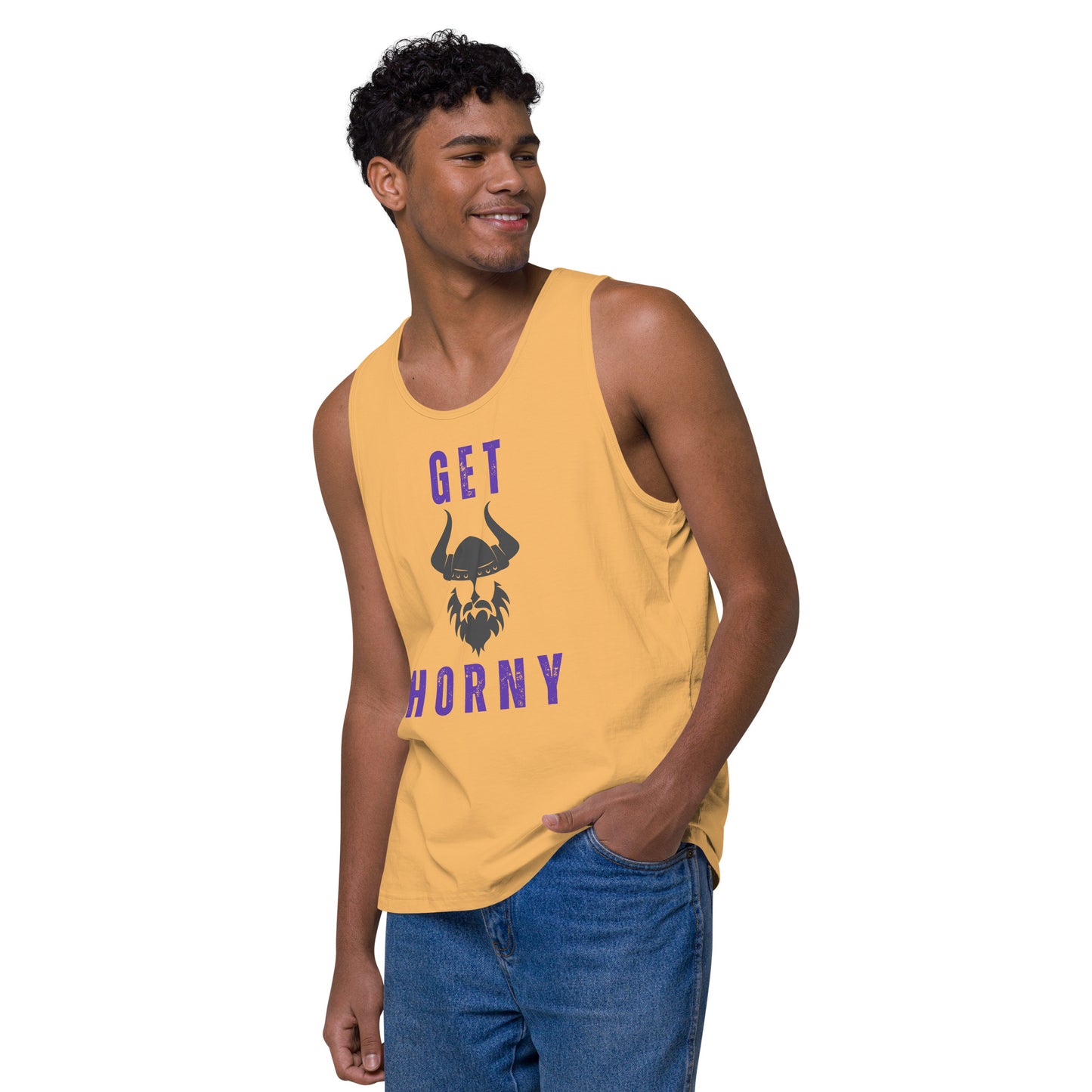 MN Vikings Get Horny Men’s Premium Tank Top
