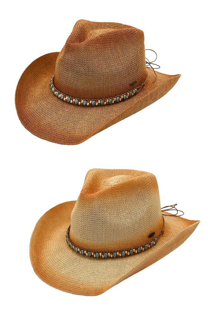 C.C Turquoise Metal Charm Bead Cowboy Hat