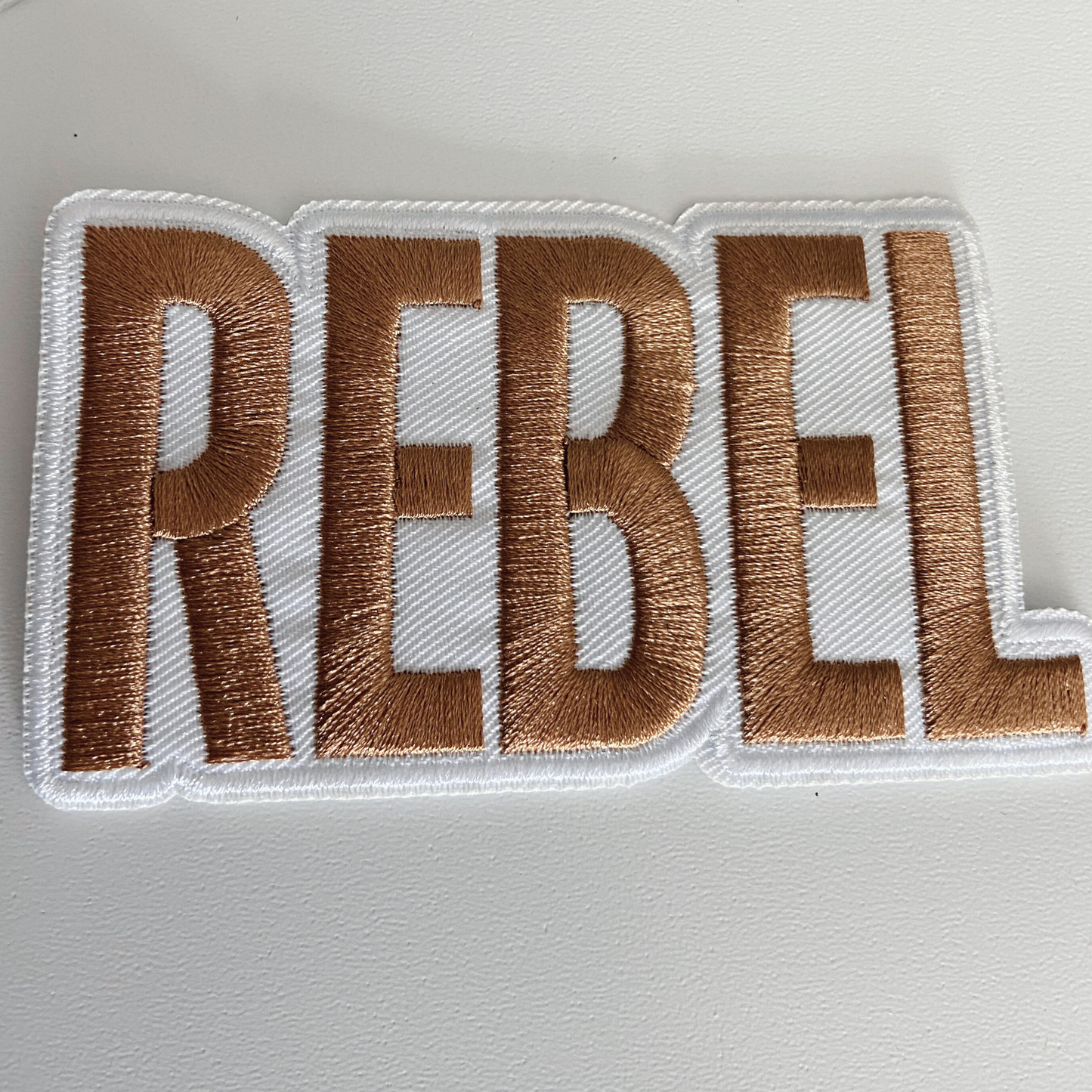 4" REBEL -  Embroidered Hat Patch