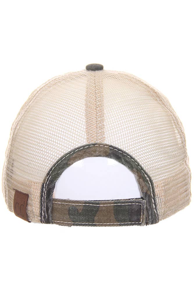 C.C Camouflage with Flag Baseball Cap