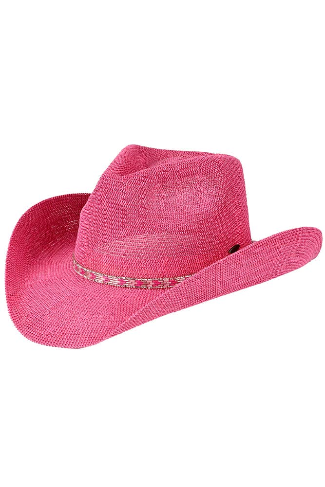 C.C Rhinestone Trim Band Cowboy Hat