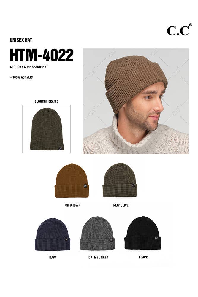 C.C Slouchy Cuff Beanie Hat