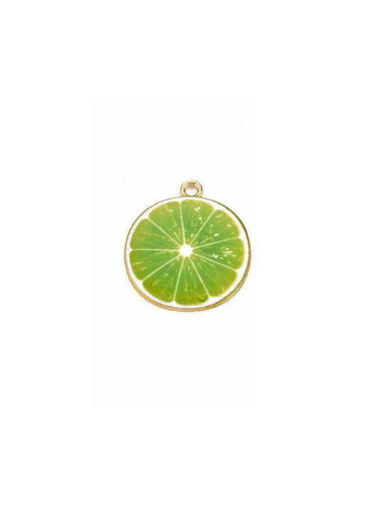 Gold Lime Slice Charm