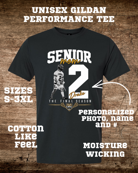Custom Unisex Gildan Performance Senior Mom Lacrosse Tee