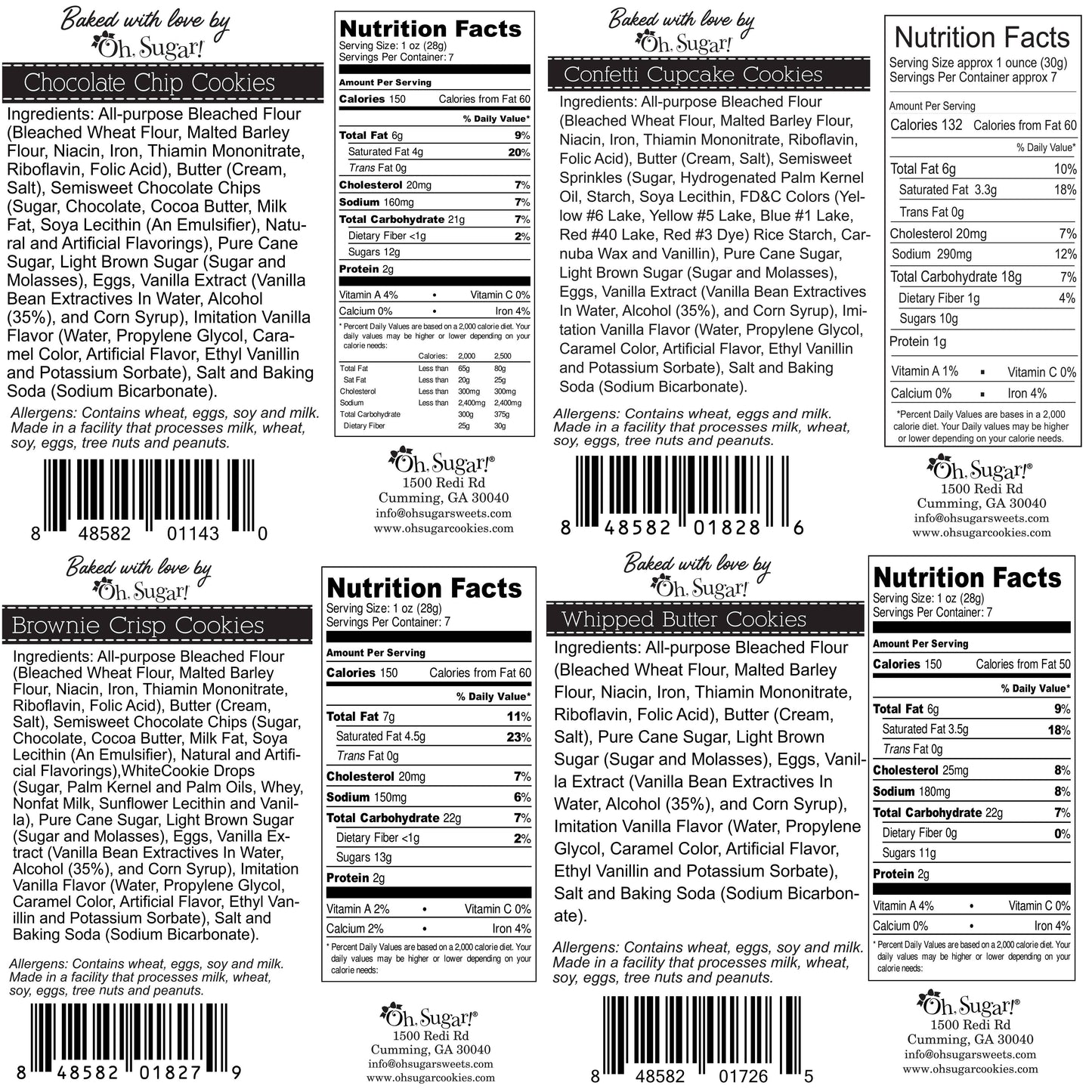 Christmas Holiday Assorted Cookie Flavors Mason Jar Pouches