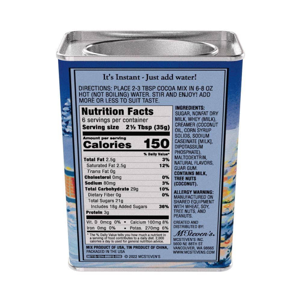 White Christmas Belgian White Hot Chocolate (8oz Tins)