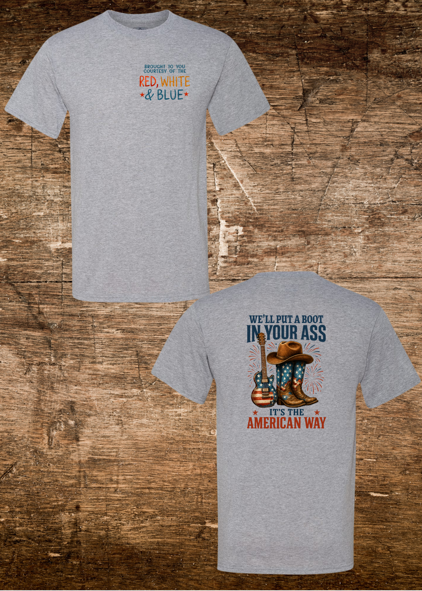 Unisex Courtesy Of The Red, White & Blue 2-Sided Tee