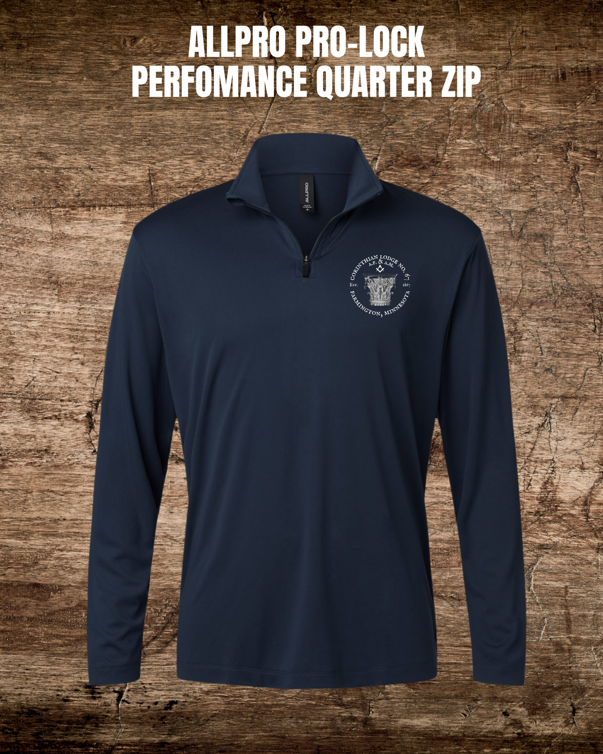 Men's AllPro Pro-Lock Performance Long Sleeve Quarter Zip