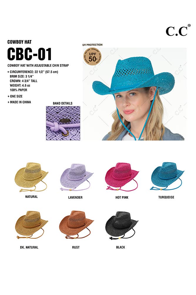 C.C Solid Cowboy Hat