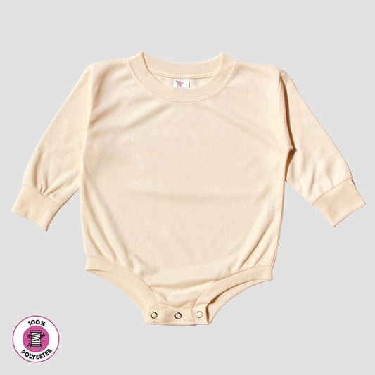 Baby Long Sleeve Bubble Romper Sublimation Trendy Blanks