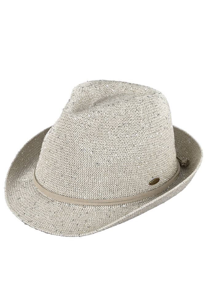 C.C Band Trim Sparkle Fedora Hat