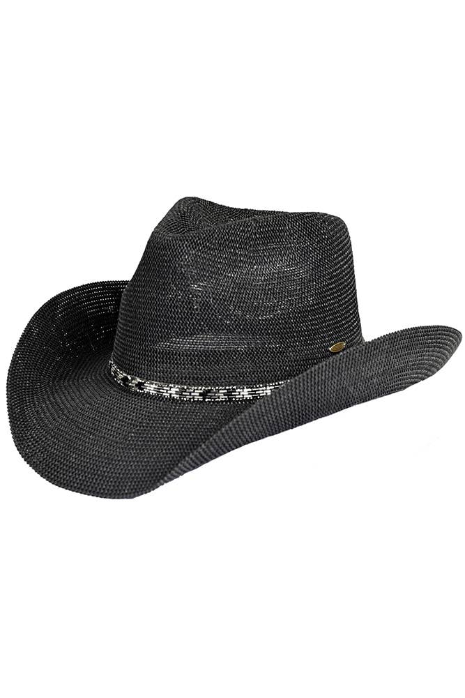 C.C Rhinestone Trim Band Cowboy Hat