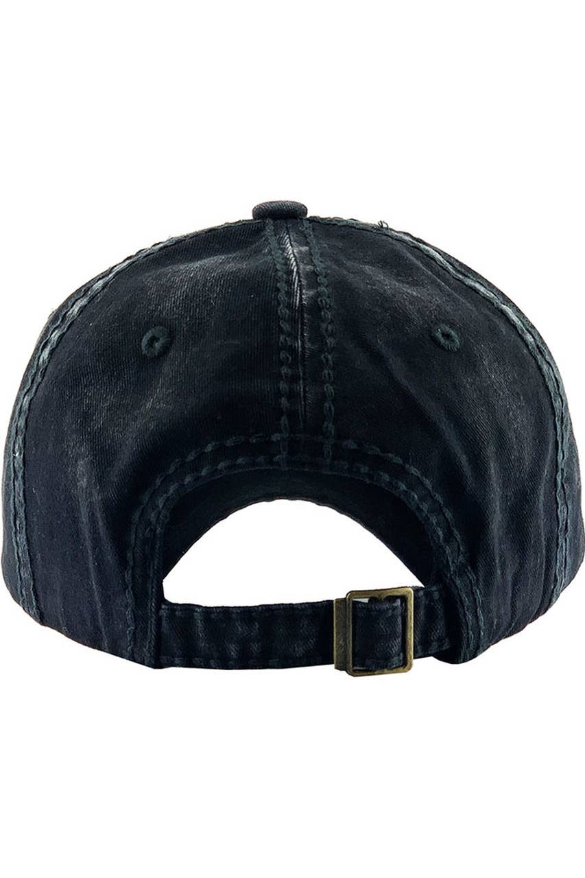 American Flag Washed Distress Vintage Baseball Hat