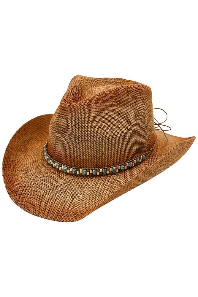 C.C Turquoise Metal Charm Bead Cowboy Hat