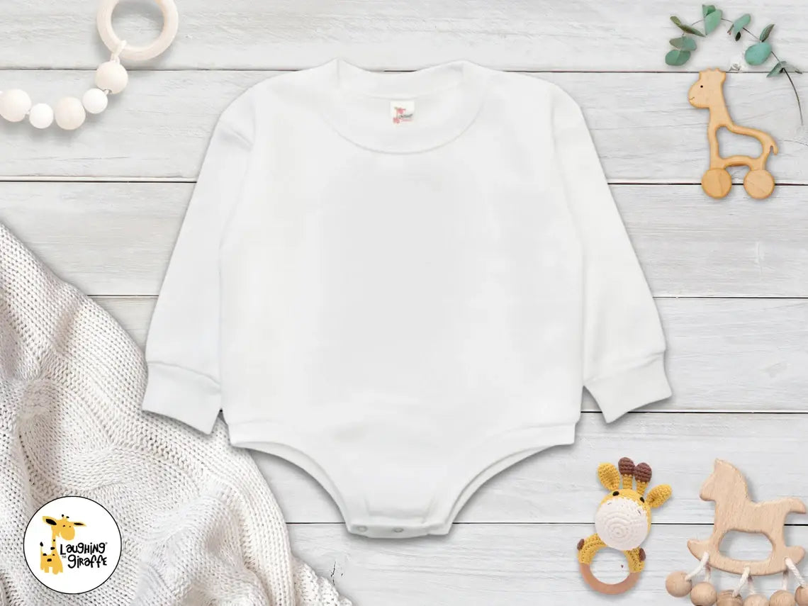 Baby Long Sleeve Bubble Romper Sublimation Trendy Blanks