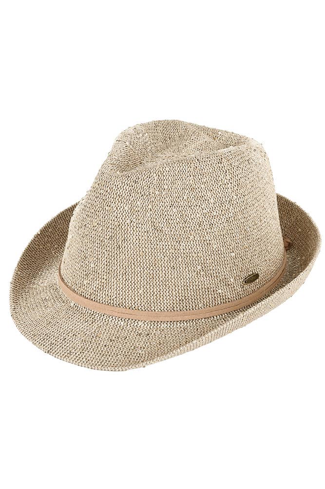 C.C Band Trim Sparkle Fedora Hat