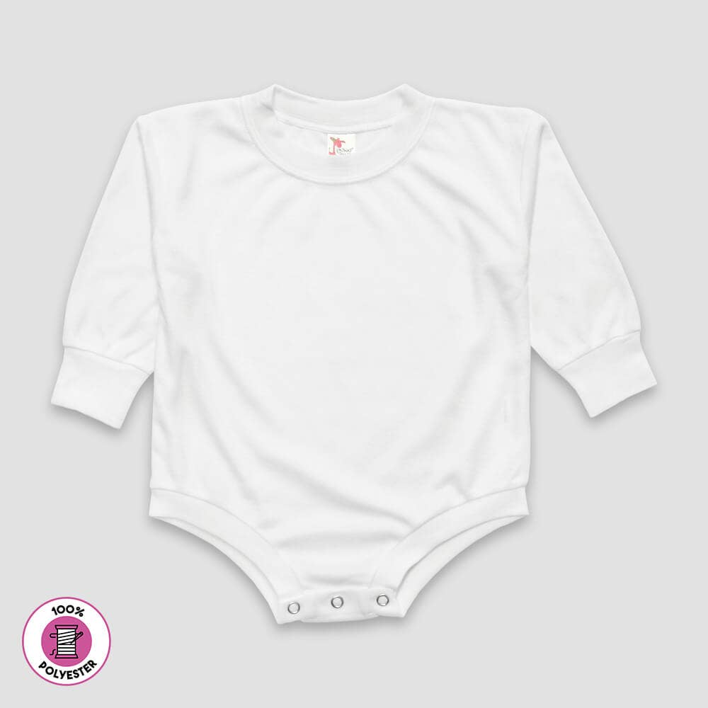 Baby Long Sleeve Bubble Romper Sublimation Trendy Blanks