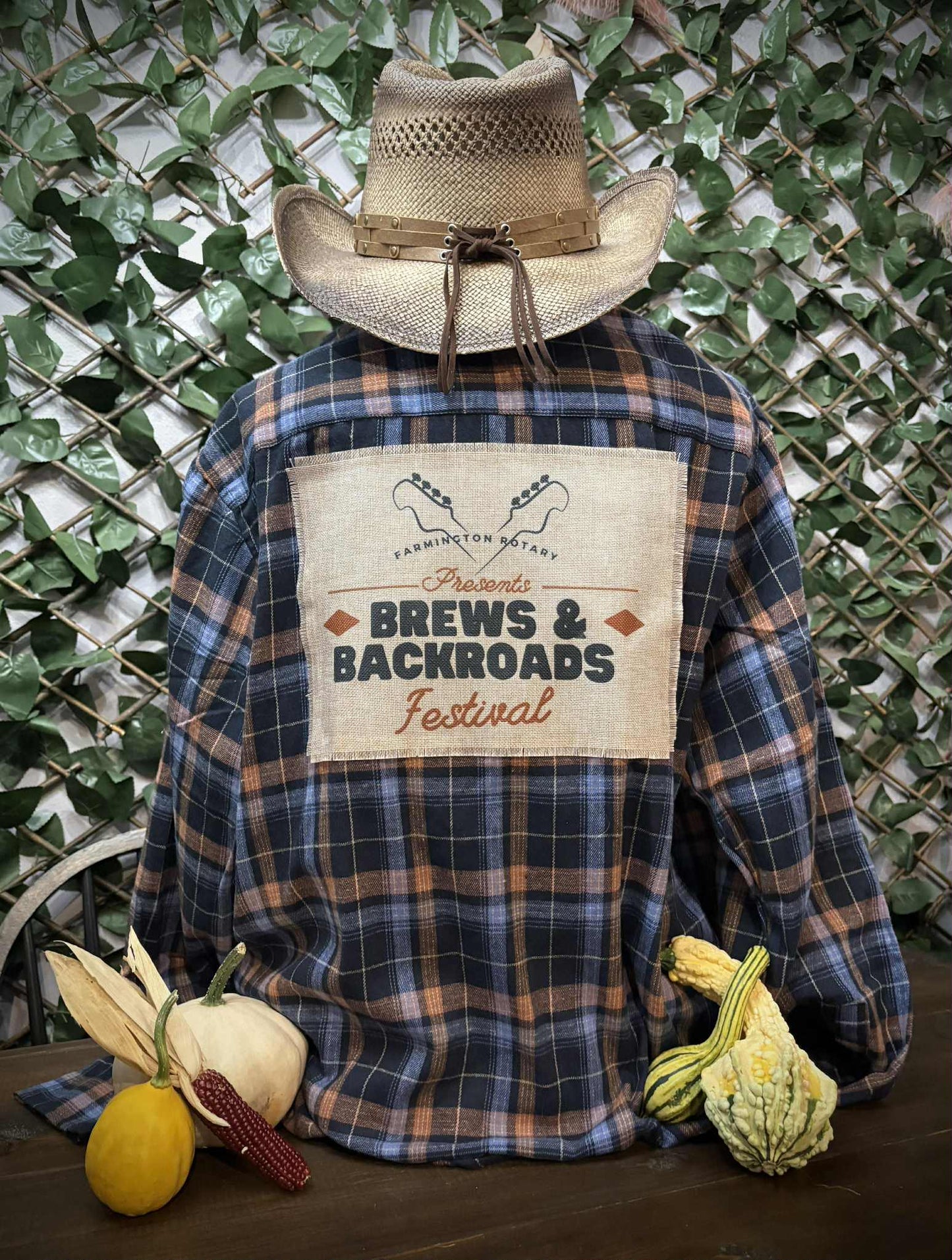 Ladies Brews & Backroads Patched Flannel
