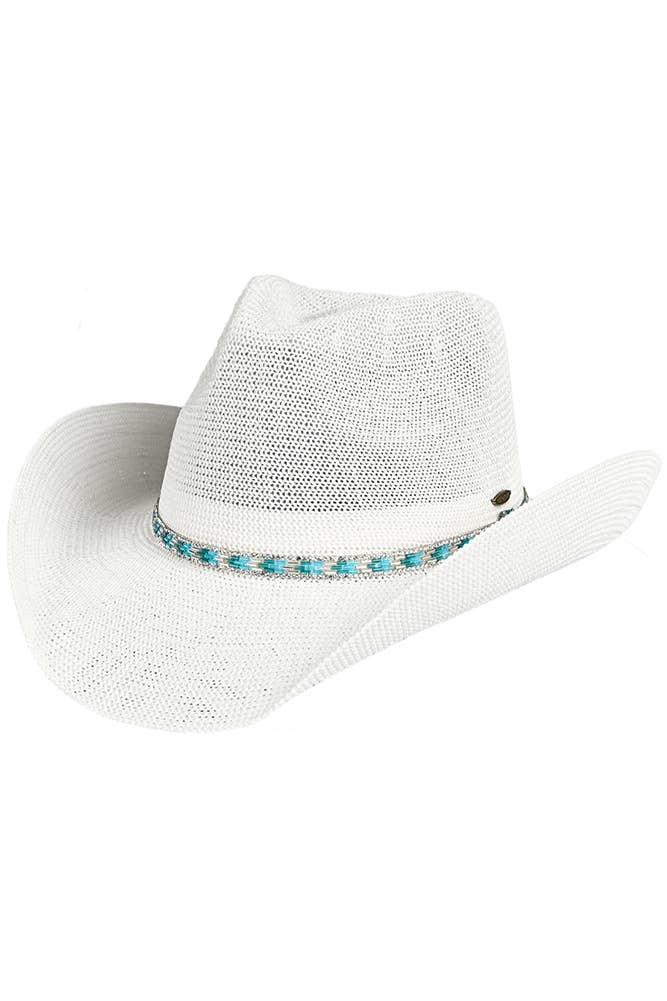 C.C Rhinestone Trim Band Cowboy Hat
