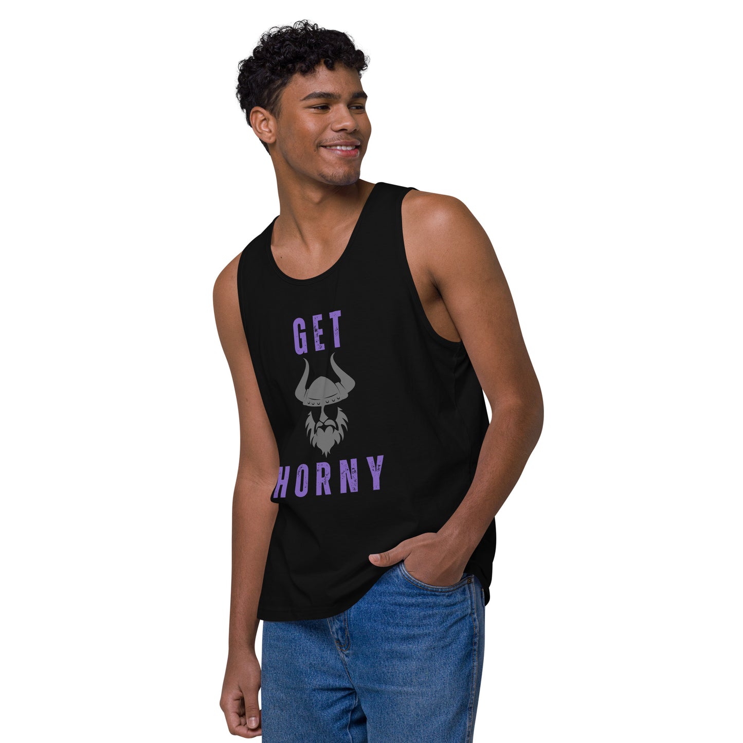 MN Vikings Get Horny Men’s Premium Tank Top