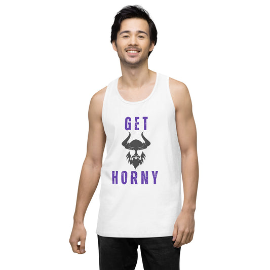 MN Vikings Get Horny Men’s Premium Tank Top
