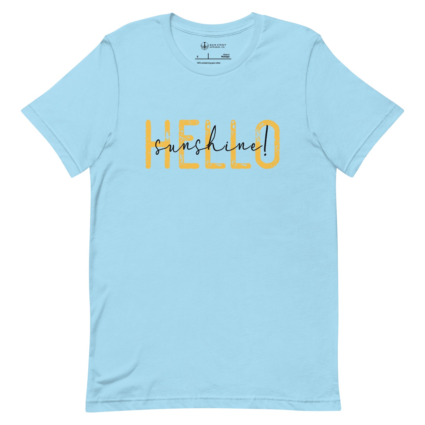 Hello Sunshine Yellow & Black Unisex T-shirt