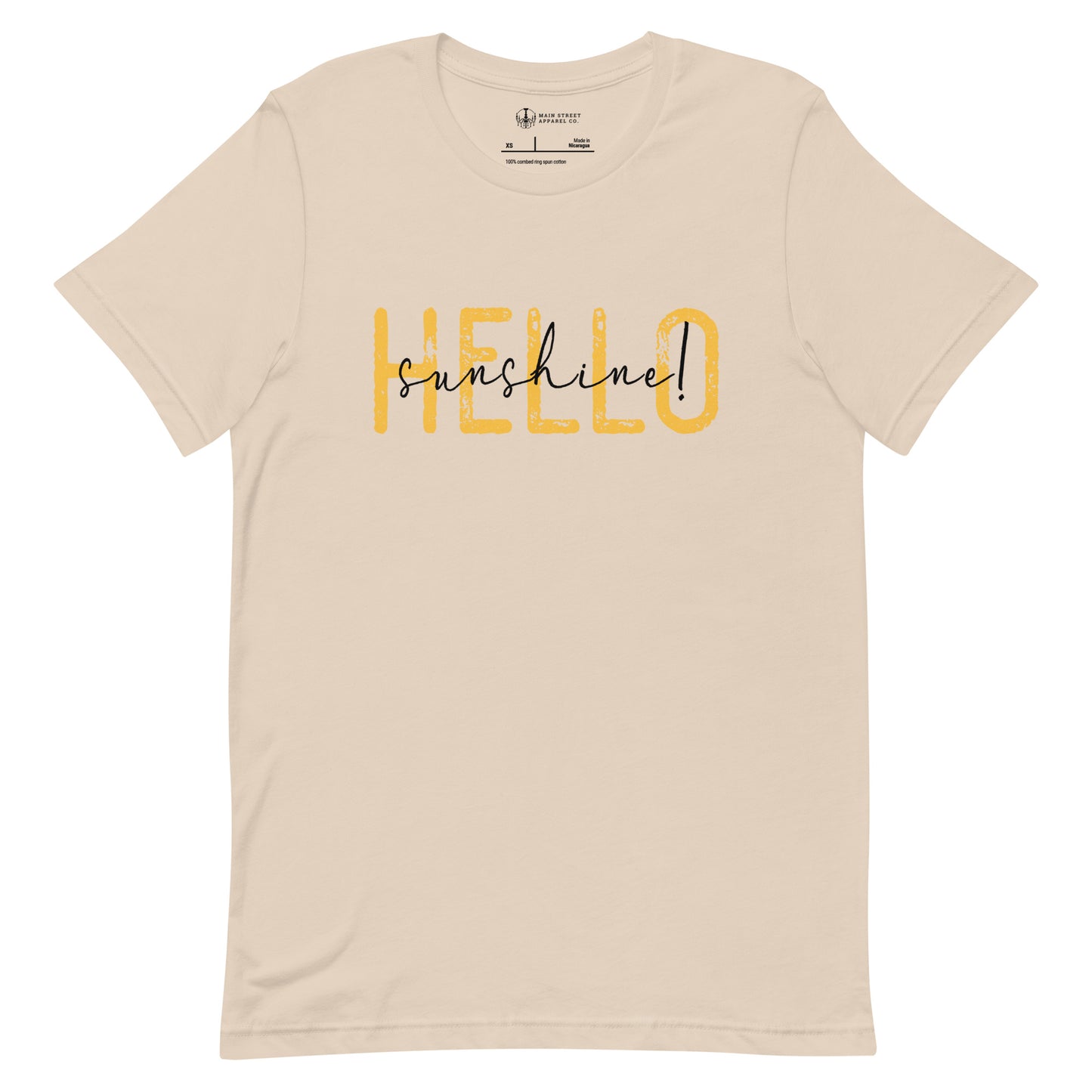 Hello Sunshine Yellow & Black Unisex T-shirt