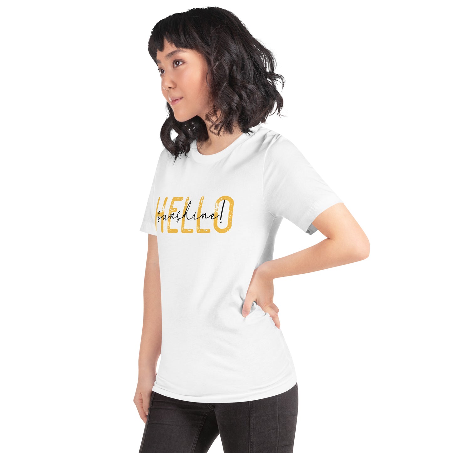 Hello Sunshine Yellow & Black Unisex T-shirt