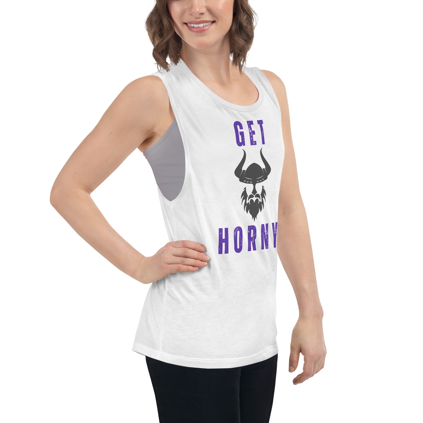 MN Viking Get Horny Ladies’ Muscle Tank
